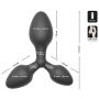 Potrójny korek analny Black Velvets silikonowy 13 8 cm - 9