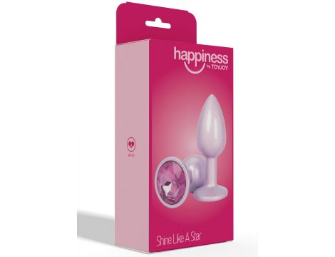 Korek analny ToyJoy Happiness Shine Like A Star różowy 7 cm - 6