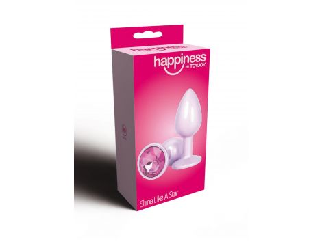Korek analny ToyJoy Happiness Shine Like A Star różowy 7 cm - 2