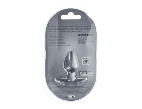 Mały korek analny silikonowy Ouch! metaliczny 6,5 cm - 3