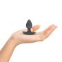Mały korek analny silikonowy Ouch! metaliczny 6,5 cm - 5