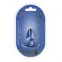 Korek analny silikonowy Ouch! metaliczny niebieski 6,5 cm - 3