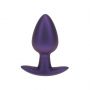 Silikonowy korek analny Ouch! medium metaliczny fiolet 7,9 cm - 2