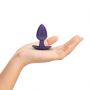 Silikonowy korek analny Ouch! medium metaliczny fiolet 7,9 cm - 5