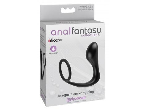 ANAL FANTASY COLLECTION ASS-GASM COCKRING PLUG BLACK - 2