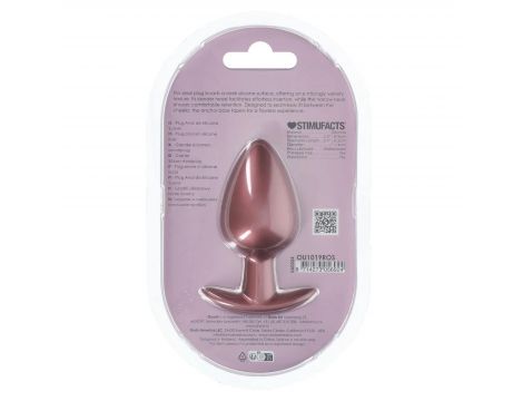 Korek analny silikonowy Ouch! Large 8,9 cm różowe złoto - 3