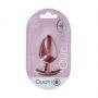 Korek analny silikonowy Ouch! Large 8,9 cm różowe złoto - 3