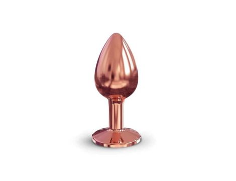 Metalowy korek analny z czarnym kryształem Marc Dorcel Diamond S 7 cm