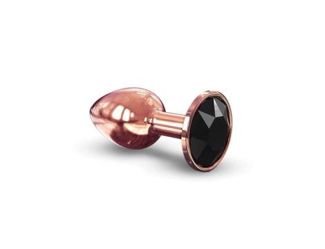 Metalowy korek analny z czarnym kryształem Marc Dorcel Diamond S 7 cm - 3