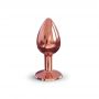 Metalowy korek analny z czarnym kryształem Marc Dorcel Diamond S 7 cm - 2