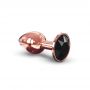 Metalowy korek analny z czarnym kryształem Marc Dorcel Diamond S 7 cm - 4