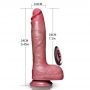 Wibrator realistyczny silikonowy Power Stroke teleskopowy 18 cm - 5