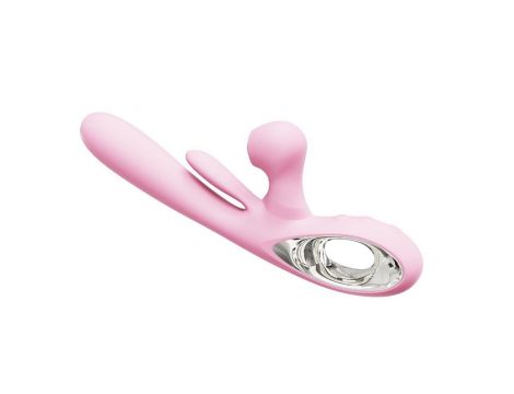 Wibrator króliczek różowy Bliss Bunny z uderzeniami silikonowy USB - 4