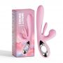 Wibrator króliczek różowy Bliss Bunny z uderzeniami silikonowy USB - 3