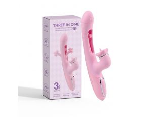 Trzyfunkcyjny silikonowy wibrator B Series Lyla USB wodoodporny
