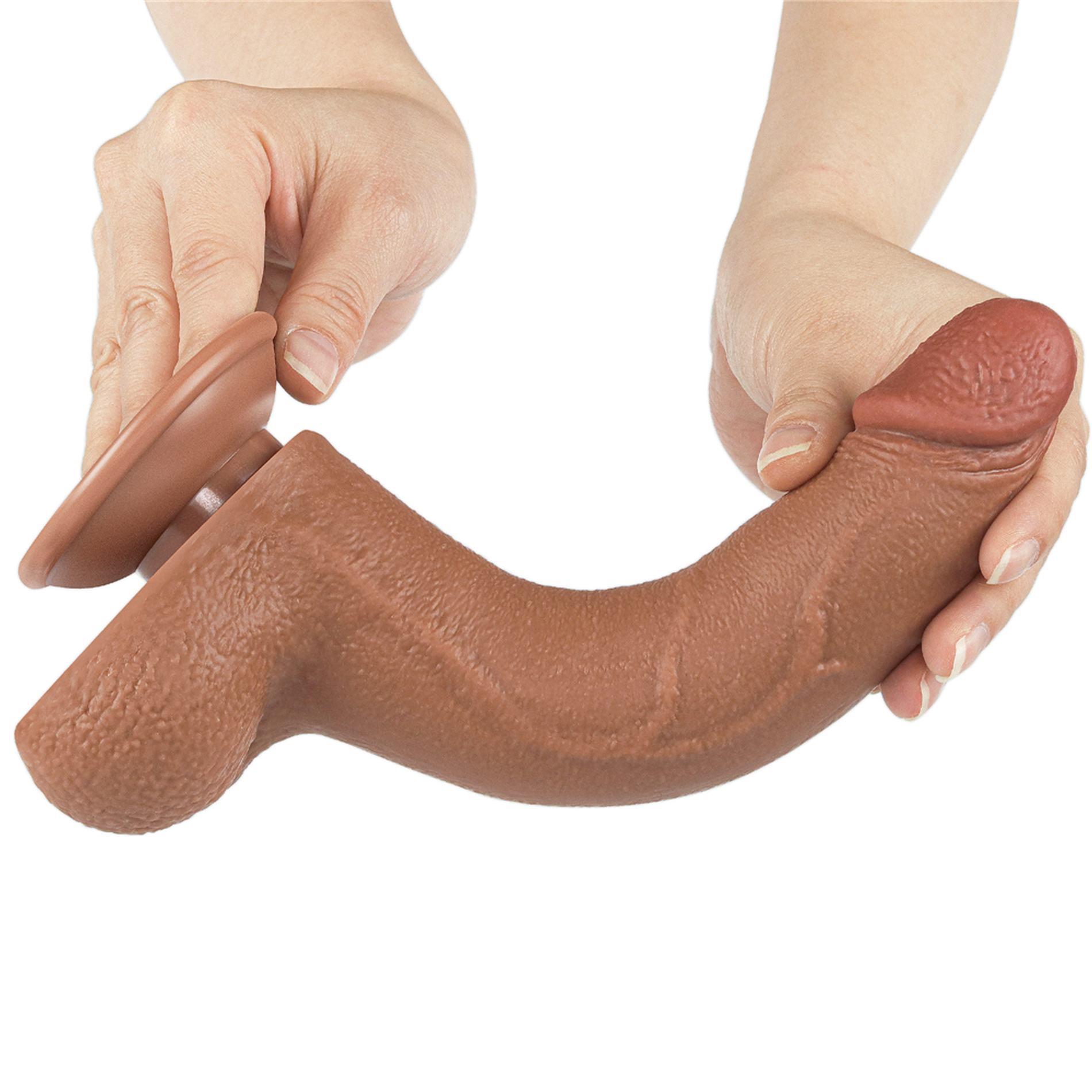 8.5'' sliding skin dual layer dong brown