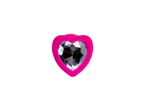 Korek analny ToDo Diamond Heart różowy miniaturowy 7 cm - 4