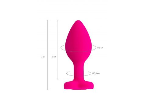 Korek analny ToDo Diamond Heart różowy miniaturowy 7 cm - 6