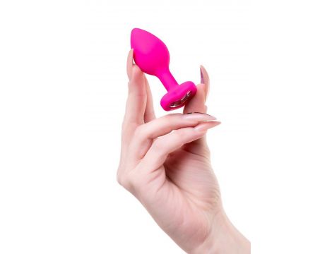 Korek analny ToDo Diamond Heart różowy miniaturowy 7 cm - 7