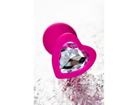 Korek analny ToDo Diamond Heart różowy miniaturowy 7 cm - 8