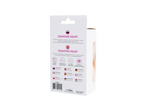 Korek analny ToDo Diamond Heart różowy miniaturowy 7 cm - 10