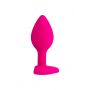 Korek analny ToDo Diamond Heart różowy miniaturowy 7 cm - 3