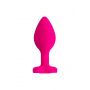 Korek analny ToDo Diamond Heart różowy miniaturowy 7 cm - 4