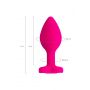 Korek analny ToDo Diamond Heart różowy miniaturowy 7 cm - 7