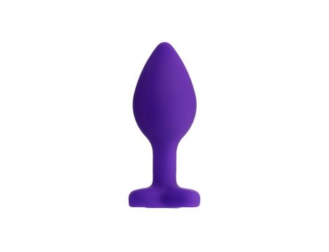 Korek analny ToDo Diamond Heart fioletowy 7 cm - 2