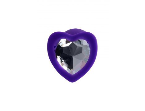 Korek analny ToDo Diamond Heart fioletowy 7 cm - 4
