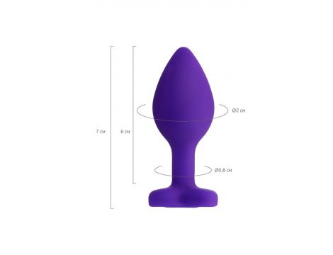 Korek analny ToDo Diamond Heart fioletowy 7 cm - 5