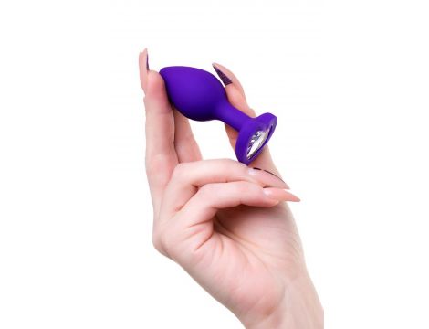 Korek analny ToDo Diamond Heart fioletowy 7 cm - 6
