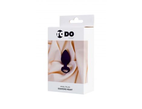 Korek analny ToDo Diamond Heart fioletowy 7 cm - 8