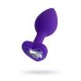 Korek analny ToDo Diamond Heart fioletowy 7 cm - 2