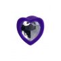 Korek analny ToDo Diamond Heart fioletowy 7 cm - 5