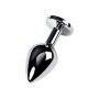 Srebrny korek analny z turkusowym kamieniem Metal by TOYFA 8cm - 4