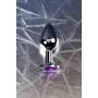 Srebrny korek analny TOYFA Metal z ametystowym kamieniem 8cm - 10