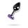 Srebrny korek analny TOYFA Metal z ametystowym kamieniem 8cm
