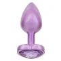 Mały korek analny z kryształowym sercem Calexotics fioletowy 6cm - 2