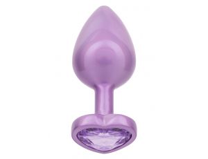 Diamond Heart Plug Large Purple