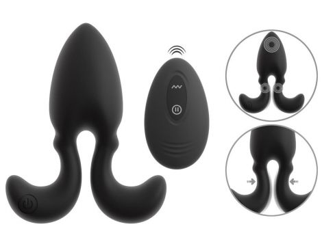 Wibrujący korek analny ANOS z pilotem USB silikonowy - 2