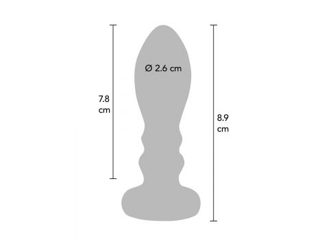 Korek analny wibrujący ToyJoy srebrny stal nierdzewna USB - 5