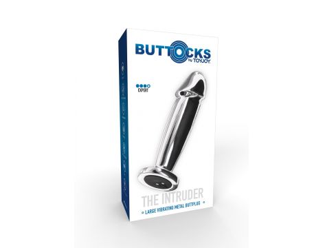 Wibrujący korek analny stal nierdzewny ToyJoy srebrny 11.8 cm USB - 2