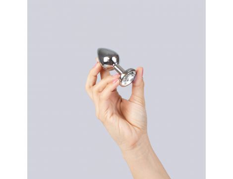 Korek analny metalowy Secret Play z kryształem crystal 8 cm - 2