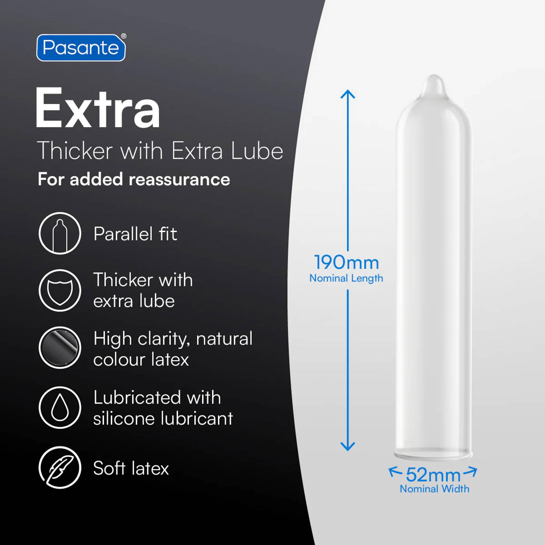 Pasante Extra Condoms  3 Psc