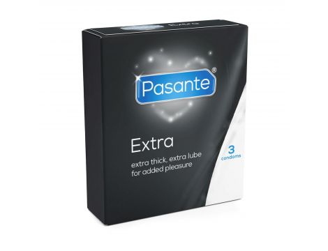 Prezerwatywy Pasante Extra grubsze nawilżane 3 szt - 2