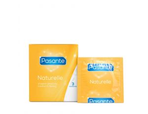 Prezerwatywy Pasante Naturelle nawilżane bez plemnikobójczego 3 szt