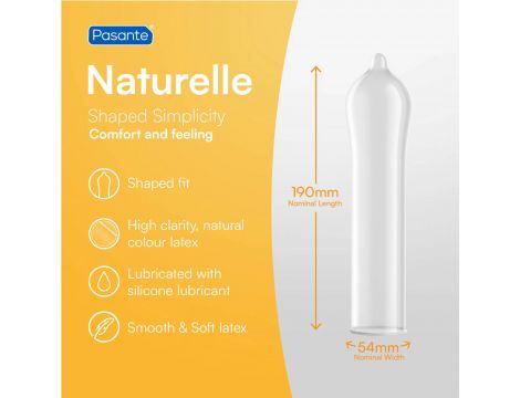 Prezerwatywy Pasante Naturelle nawilżane bez plemnikobójczego 3 szt - 3
