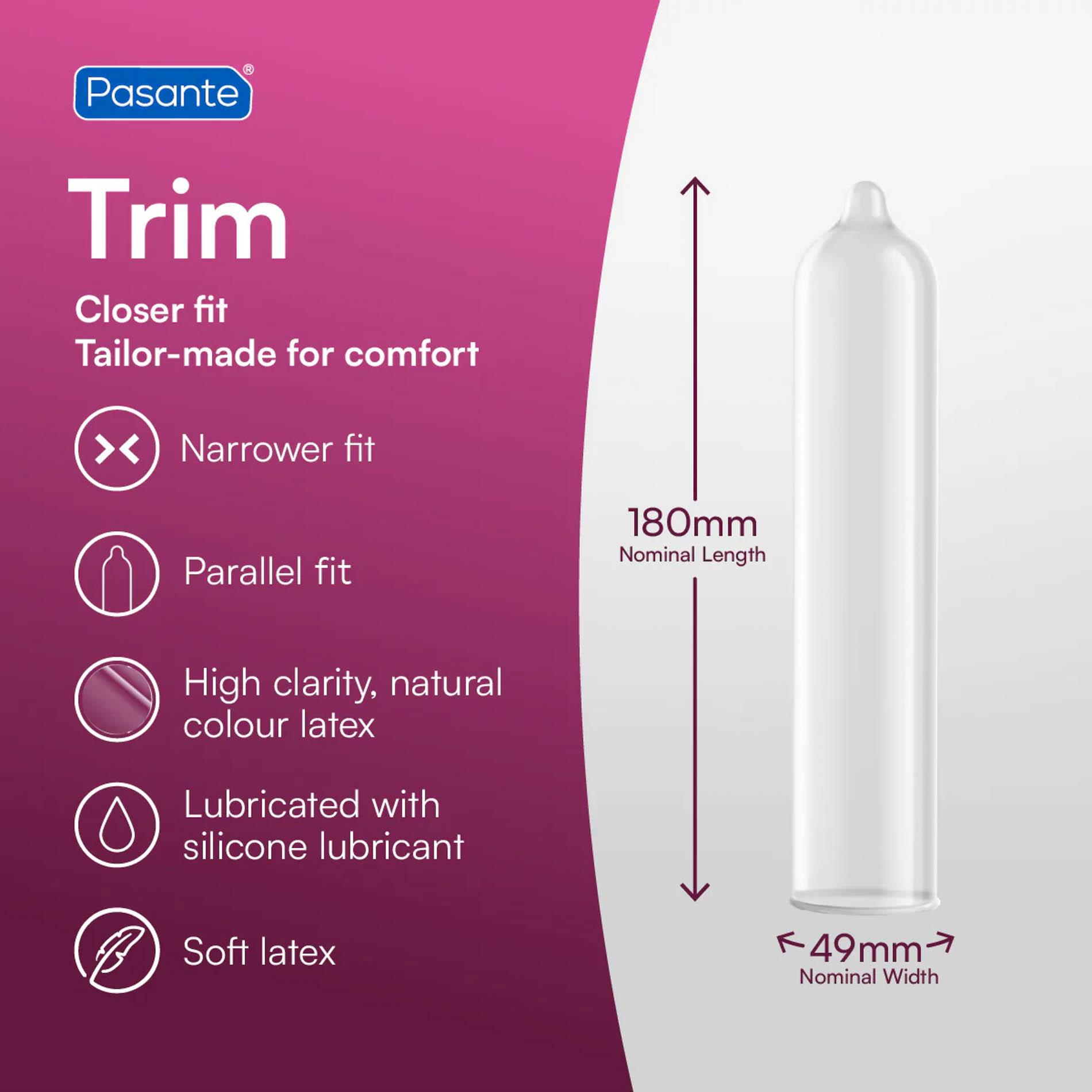 Pasante Trim Condoms 3 Pcs