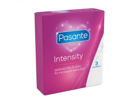 Prezerwatywy Pasante Ribs Dots Intensity 3 szt - 2